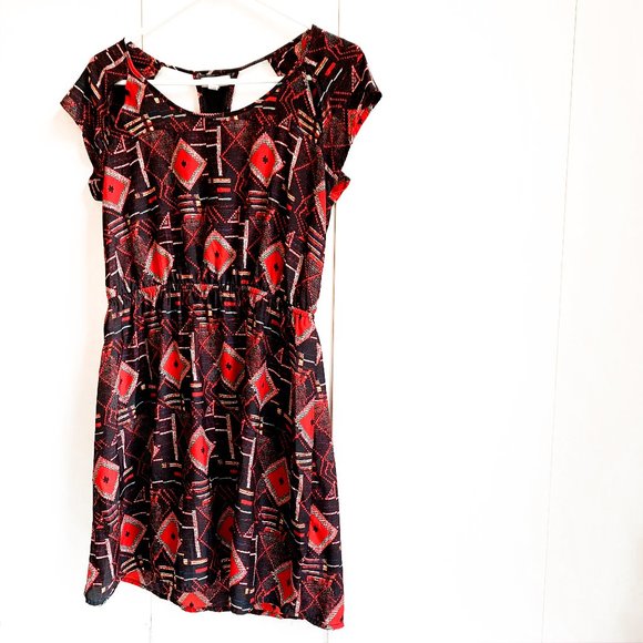 Urban Outfitters Dresses & Skirts - urban outfitters mini red pattern dress cap sleeve